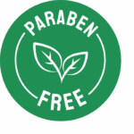 logo couleur verte paraben free pour signifier que nos produits ne contiennent pas de paraben