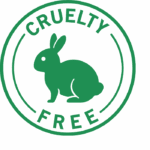 logo de couleur verte crueltyfree qui signifie que nos produits ne sont pas testés sur les animaux